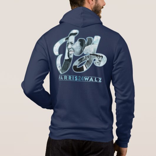 Harris Walz Joy 2 Blue Hoodie (Rückseite)