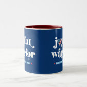Harris Walz Joyful Warrior USA Flag Heart Navy Zweifarbige Tasse (Mittel)