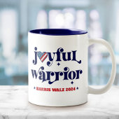 Harris Walz Joyful Warrior USA Flag Herz White Zweifarbige Tasse