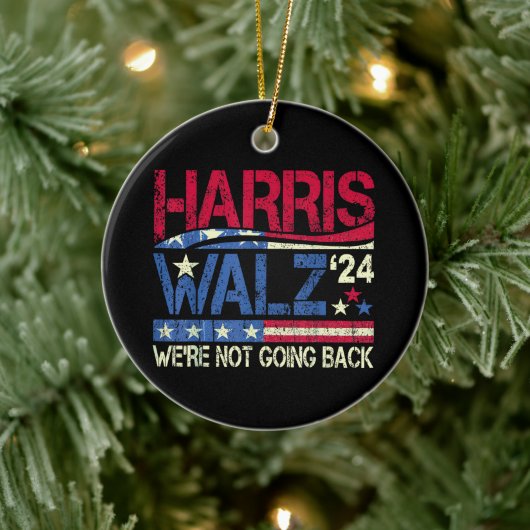 Harris Walz Kamala Harris 2024 Tim Walz Keramik Ornament (Baum)
