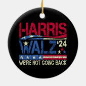 Harris Walz Kamala Harris 2024 Tim Walz Keramik Ornament (Hinten)