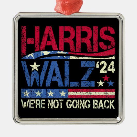 Harris Walz Kamala Harris 2024 Tim Walz Ornament Aus Metall (Vorne)