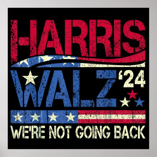 Harris Walz Kamala Harris 2024 Tim Walz Poster (Vorne)