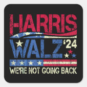 Harris Walz Kamala Harris 2024 Tim Walz Quadratischer Aufkleber (Vorderseite)