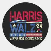 Harris Walz Kamala Harris 2024 Tim Walz Runder Aufkleber (Vorderseite)