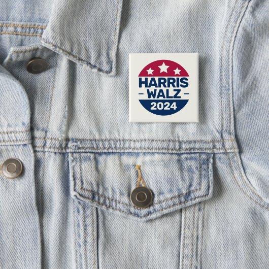 Harris Walz Kampagne 2024 für Präsident Patriotic Button (Beispiel)