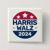 Harris Walz Kampagne 2024 für Präsident Patriotic Button (Vorderseite)