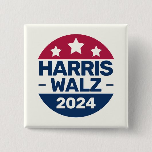 Harris Walz Kampagne 2024 für Präsident Patriotic Button (Vorderseite)