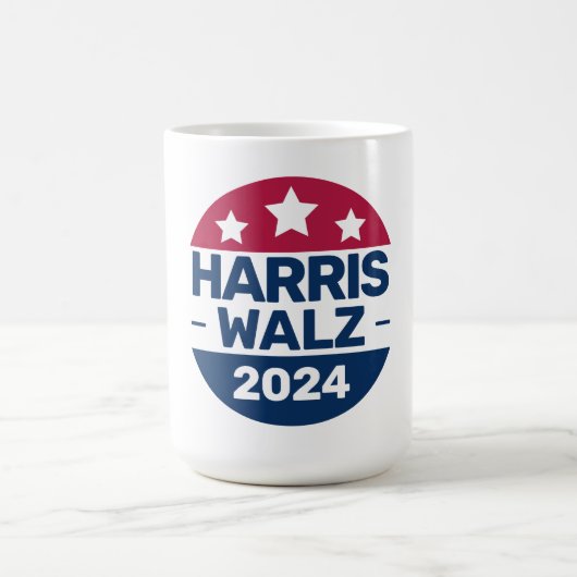 Harris Walz Kampagne 2024 für Präsident Patriotic Kaffeetasse (Mittel)