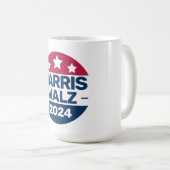 Harris Walz Kampagne 2024 für Präsident Patriotic Kaffeetasse (VorderseiteRechts)