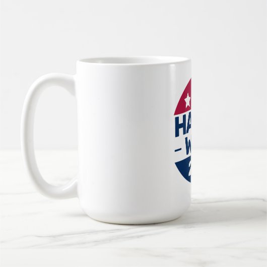 Harris Walz Kampagne 2024 für Präsident Patriotic Kaffeetasse (Links)