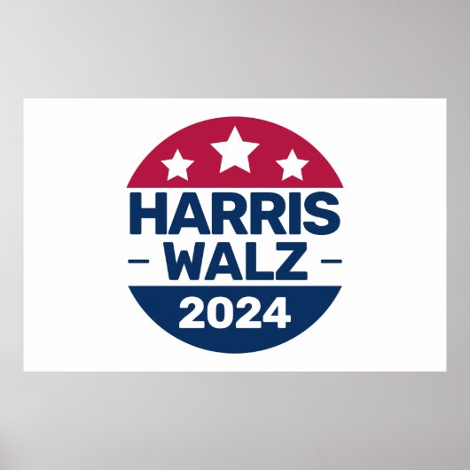 Harris Walz Kampagne 2024 für Präsident Patriotic Poster (Vorne)