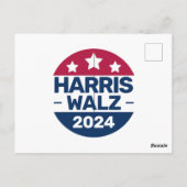 Harris Walz Kampagne 2024 für Präsident Patriotic Postkarte (Rückseite)