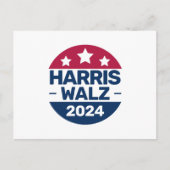 Harris Walz Kampagne 2024 für Präsident Patriotic Postkarte (Vorderseite)