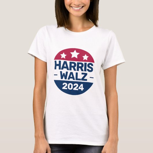 Harris Walz Kampagne 2024 für Präsident Patriotic T-Shirt (Vorderseite)