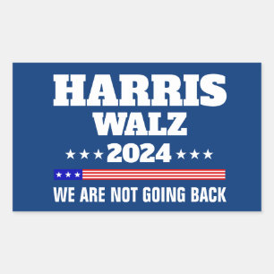 Harris Walz Kampagne 2024 Rechteckiger Aufkleber