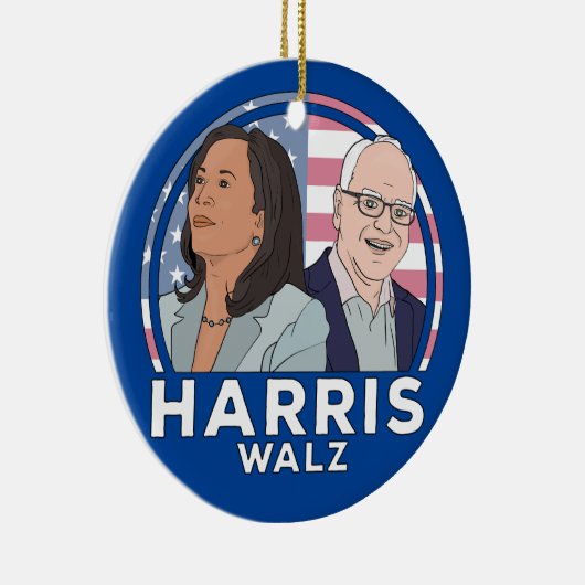 Harris Walz Keramik Ornament (Rechts)
