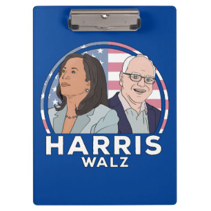 Harris Walz Klemmbrett