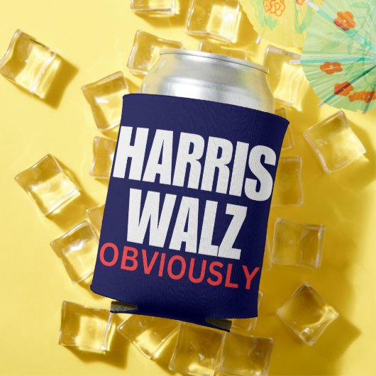 Harris Walz OBVIOUSLY | Harris Walz 2024 offensich Dosenkühler (In Situ Sommer)