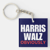 Harris Walz OBVIOUSLY | Harris Walz 2024 offensich Schlüsselanhänger (Vorderseite)