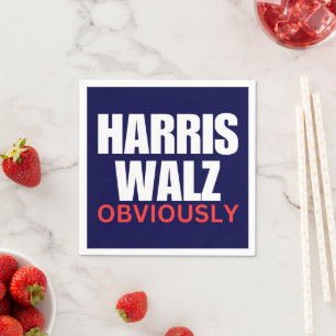 Harris Walz OBVIOUSLY Harris Walz 2024 offensich Serviette