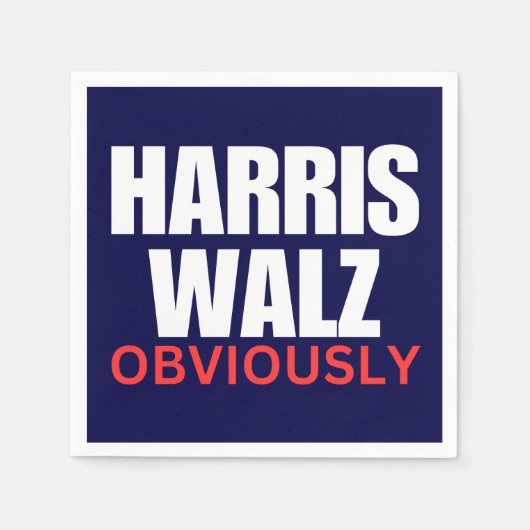 Harris Walz OBVIOUSLY | Harris Walz 2024 offensich Serviette (Vorderseite)