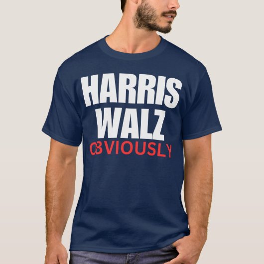 Harris Walz OBVIOUSLY | Harris Walz 2024 offensich T-Shirt (Vorderseite)