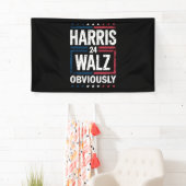 Harris Walz, offensichtlich Harris Waltz 2024 Wahl Banner (Insitu)
