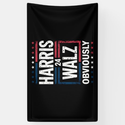 Harris Walz, offensichtlich Harris Waltz 2024 Wahl Banner (Vertikal)