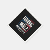 Harris Walz, offensichtlich Harris Waltz 2024 Wahl Serviette (Ecke)