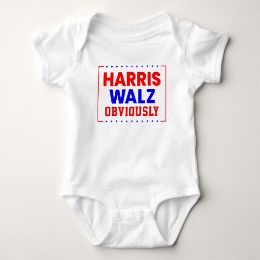 Harris Walz Offensichtlich Kamala Harris für Präsi Baby Strampler (Vorderseite)