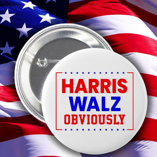 Harris Walz Offensichtlich Kamala Harris für Präsi Button