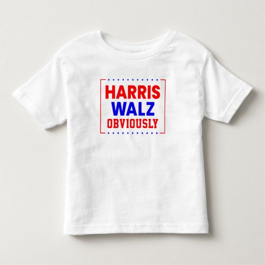 Harris Walz Offensichtlich Kamala Harris für Präsi Kleinkind T-shirt (Vorderseite)