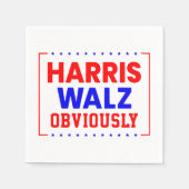 Harris Walz Offensichtlich Kamala Harris für Präsi Serviette (Vorderseite)