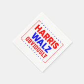 Harris Walz Offensichtlich Kamala Harris für Präsi Serviette (Ecke)
