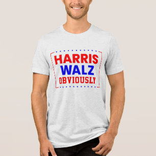 Harris Walz Offensichtlich Kamala Harris für Präsi Tri-Blend Shirt