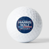 Harris Walz. Offensichtlich. Kamala Harris Tim Wal Golfball (Vorderseite)