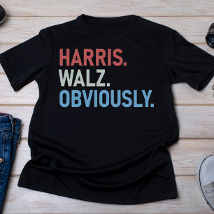 Harris Walz offensichtlich kühne politische Aussag T-Shirt