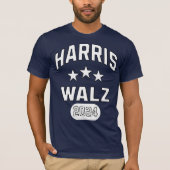 Harris Walz Patriotic Uni Style Preppy T-Shirt (Vorderseite)