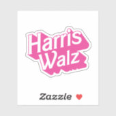 Harris Walz Pink Aufkleber (Blatt)