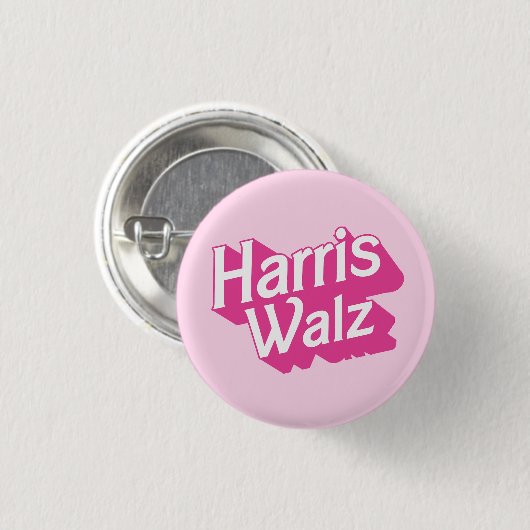 Harris Walz Pink Button (Vorne & Hinten)