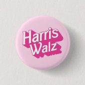 Harris Walz Pink Button (Vorderseite)