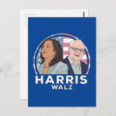 Harris Walz Postkarte (Vorne/Hinten)