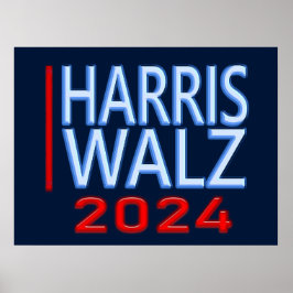 Harris Walz Präsidentschaftswahl 2024 Poster