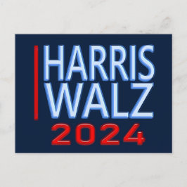Harris Walz Präsidentschaftswahl 2024 Postkarte