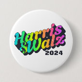 Harris & Walz Rainbow Button (Vorderseite)