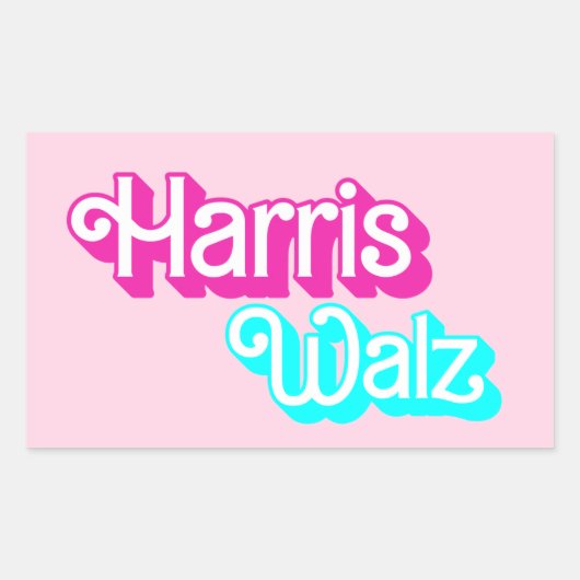 Harris Walz Rechteckiger Aufkleber (Vorderseite)