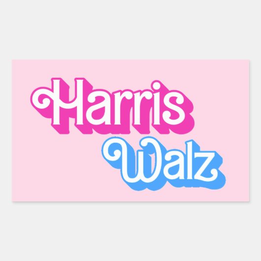 Harris Walz Rechteckiger Aufkleber (Vorderseite)
