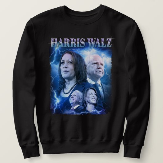 Harris Walz Retro 90er Stil Sweatshirt (Design vorne)