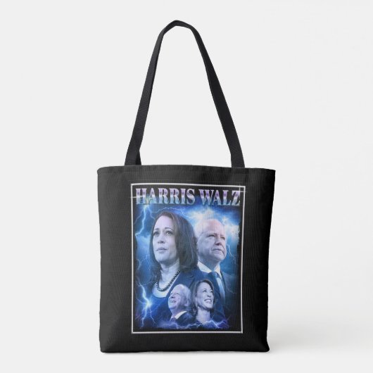 Harris Walz Retro 90er Stil Tasche (Rückseite)